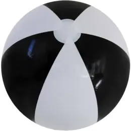 40cm Two-Tone Beach Ball Black-White